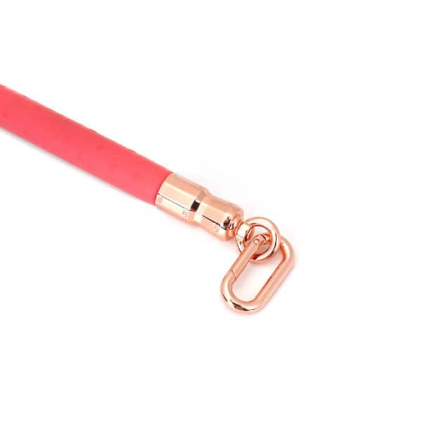 Packshot Barre Écartement en Cuir Rose et Détail Attache Rose Gold