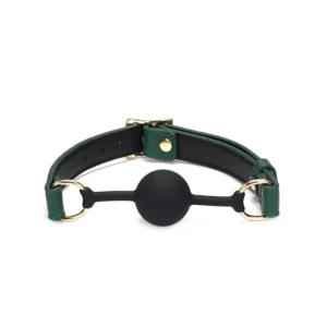 Packshot Green Leather GAG Baillon и черный силиконовый шарик