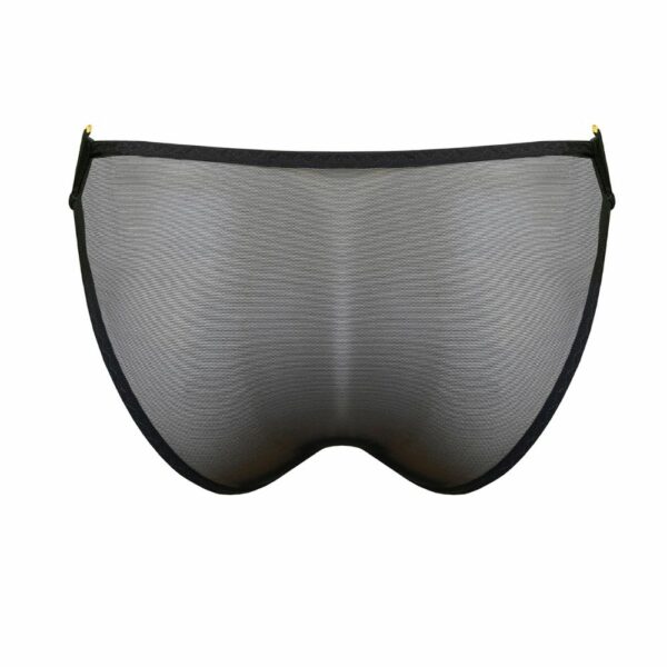 Black fishnet panties Gold-plated details